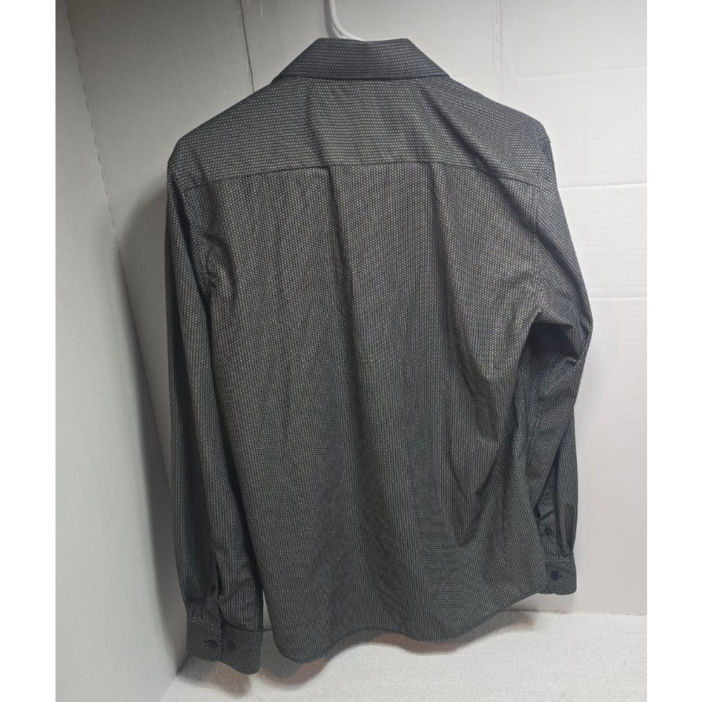 Men's DKNY Dress Shirt Neck 15.5 Black White Slim Fit - Picture 5 of 9